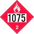 American Labelmark Co LabelMaster® ZRV81075 Flammable Gas Placard, UN 1075, Rigid Vinyl, 25/Pack ZRV81075